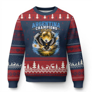 Argentina Champions 2026 Ugly Christmas Sweater Proud Argentinian Football Fan