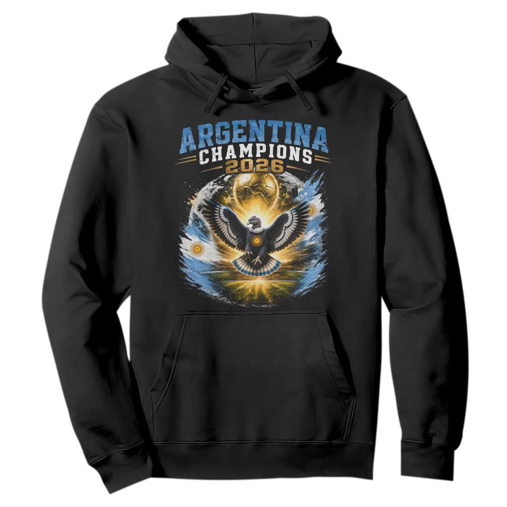 Argentina Champions 2026 Hoodie Proud Argentinian Football Fan TS11 Black Print Your Wear