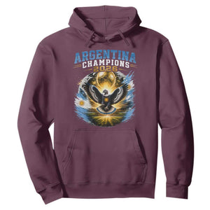Argentina Champions 2026 Hoodie Proud Argentinian Football Fan TS11 Maroon Print Your Wear