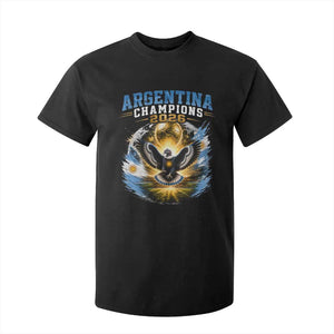 Argentina Champions 2026 T Shirt For Kid Proud Argentinian Football Fan TS11 Black Print Your Wear