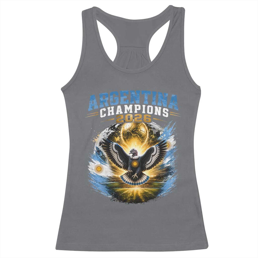 Argentina Champions 2026 Racerback Tank Top Proud Argentinian Football Fan