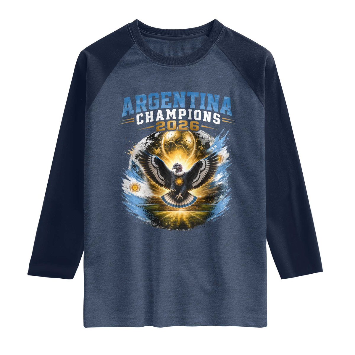 Argentina Champions 2026 Raglan Shirt Proud Argentinian Football Fan
