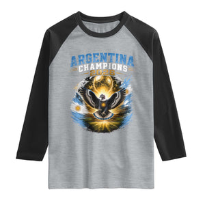 Argentina Champions 2026 Raglan Shirt Proud Argentinian Football Fan