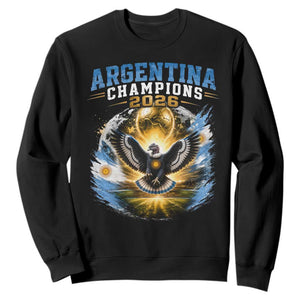 Argentina Champions 2026 Sweatshirt Proud Argentinian Football Fan TS11 Black Print Your Wear