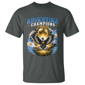 Argentina Champions 2026 T Shirt Proud Argentinian Football Fan TS11 Dark Heather Print Your Wear
