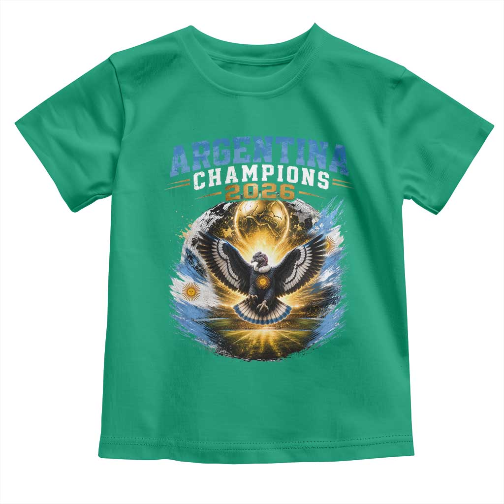 Argentina Champions 2026 Toddler T Shirt Proud Argentinian Football Fan