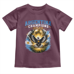 Argentina Champions 2026 Toddler T Shirt Proud Argentinian Football Fan