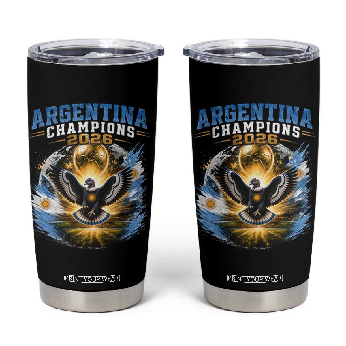 Argentina Champions 2026 Tumbler Cup Proud Argentinian Football Fan