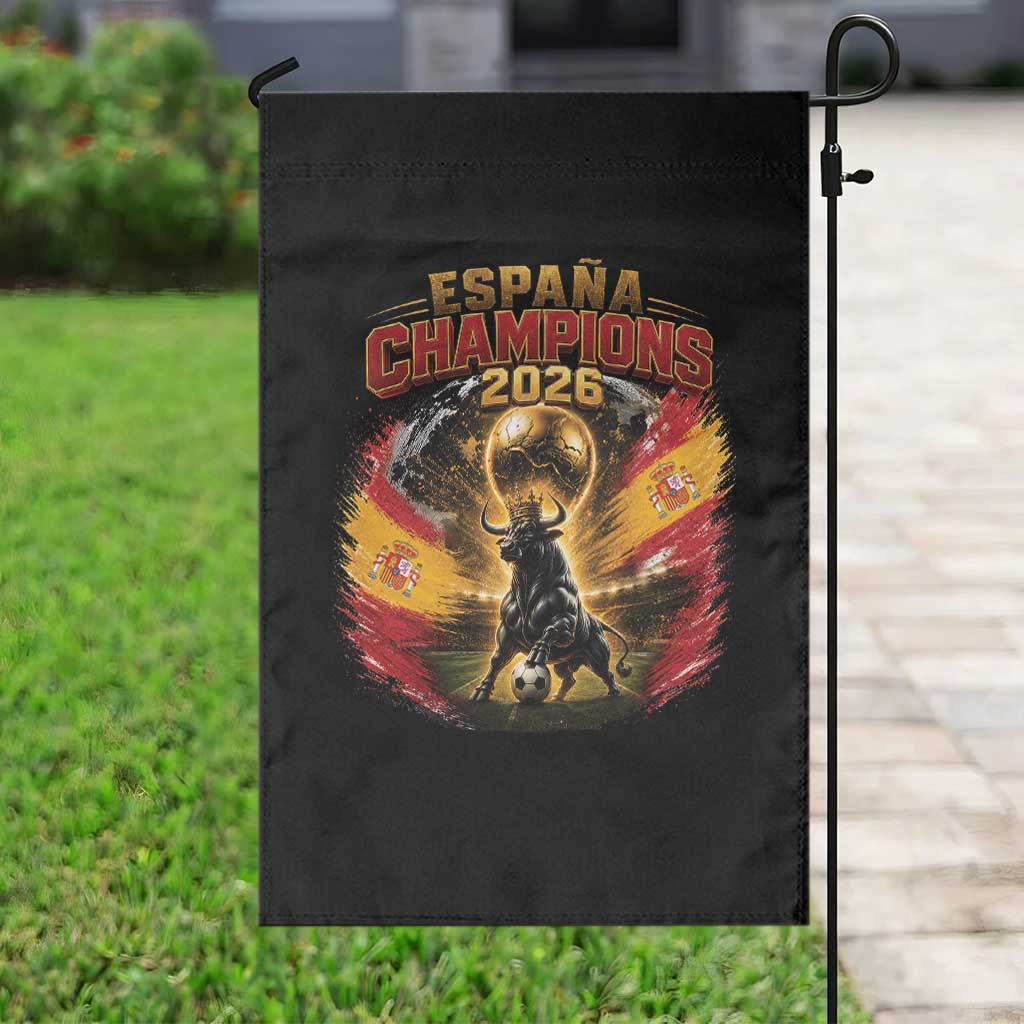 Espana Champions 2026 Garden Flag Spain Football Fan Spanish Bull Graphic TS11 Print Your Wear