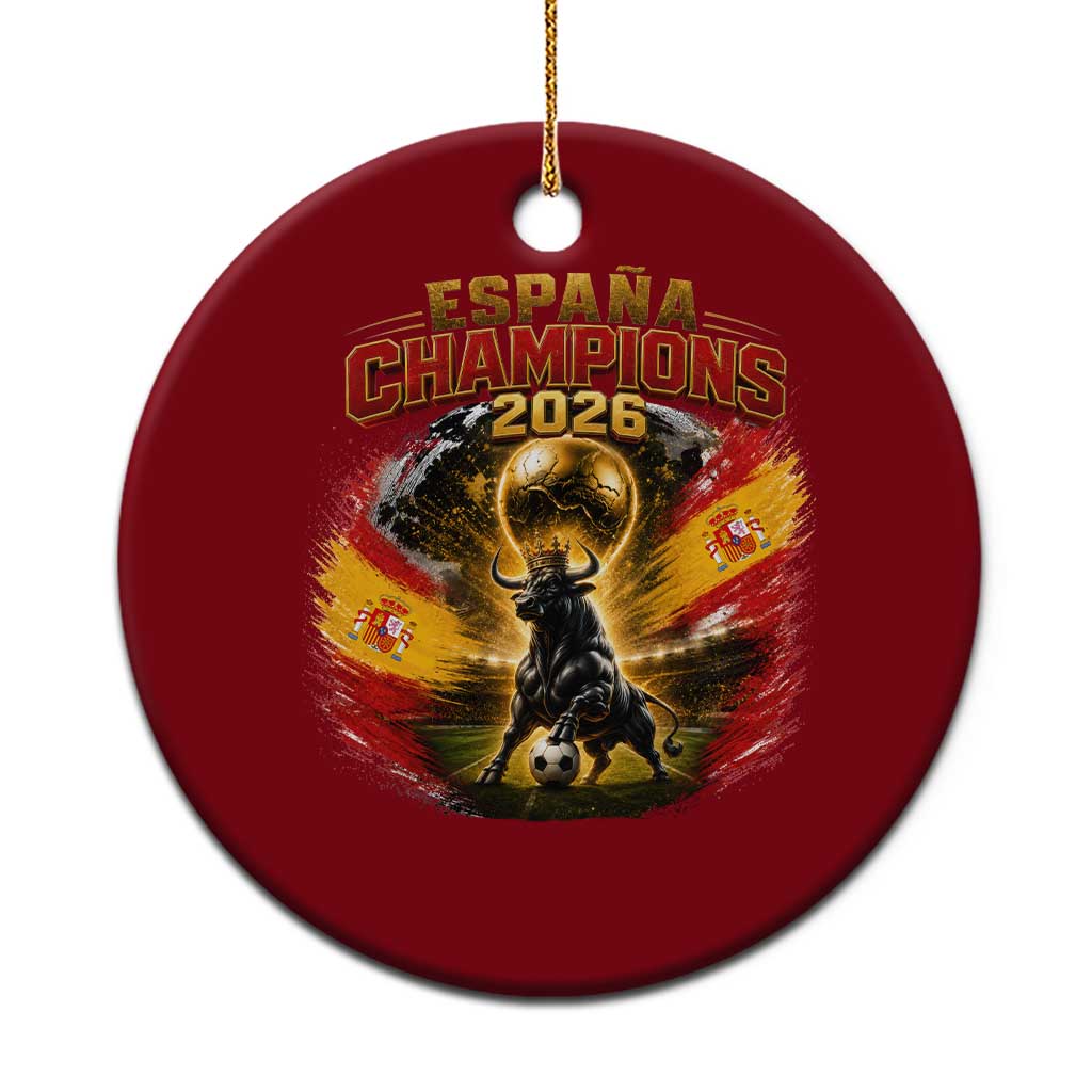 Espana Champions 2026 Ceramic Ornament Spain Football Fan Spanish Bull Graphic TS11 1pc Red Print Your Wear
