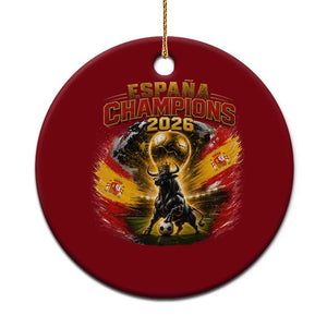 Espana Champions 2026 Ceramic Ornament Spain Football Fan Spanish Bull Graphic TS11 1pc Red Print Your Wear
