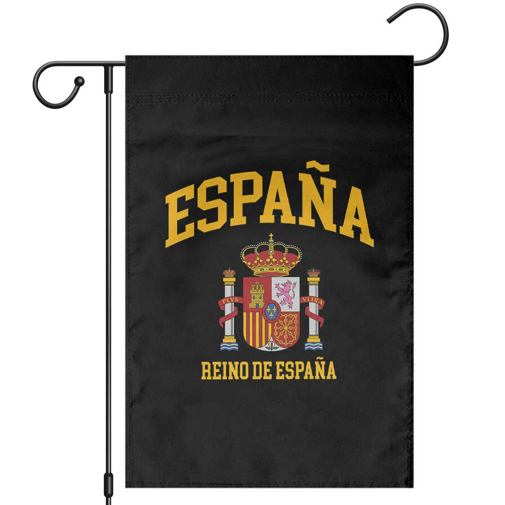 Spain Reino De Espana Garden Flag Vintage Spanish Flag Coat of Arms TS11 Black Print Your Wear