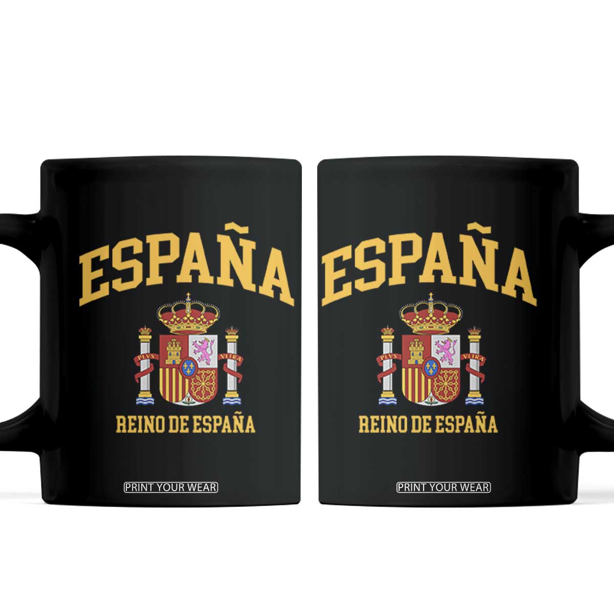 Spain Reino De Espana Coffee Mug Vintage Spanish Flag Coat of Arms