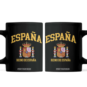 Spain Reino De Espana Coffee Mug Vintage Spanish Flag Coat of Arms