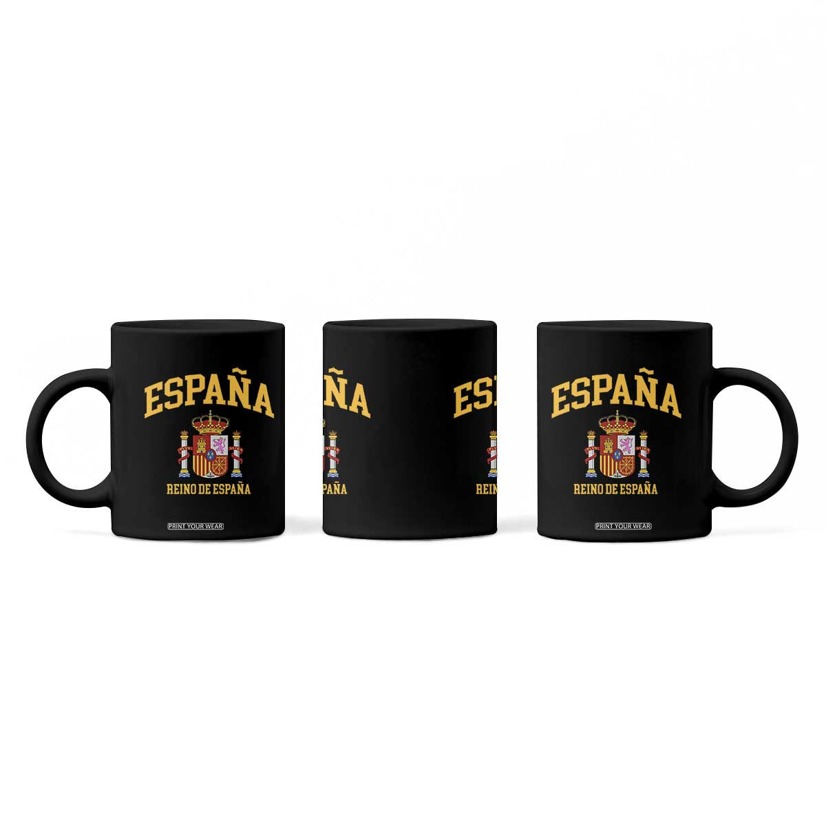 Spain Reino De Espana Coffee Mug Vintage Spanish Flag Coat of Arms