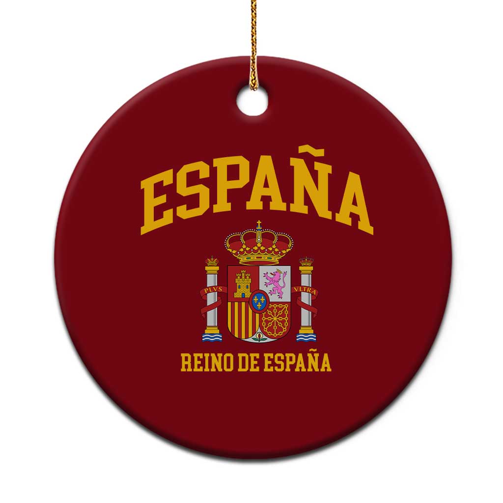 Spain Reino De Espana Ceramic Ornament Vintage Spanish Flag Coat of Arms