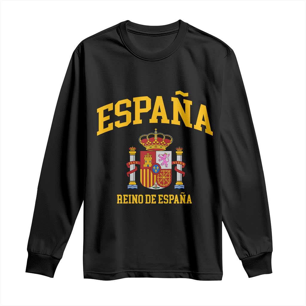 Spain Reino De Espana Long Sleeve Shirt Vintage Spanish Flag Coat of Arms