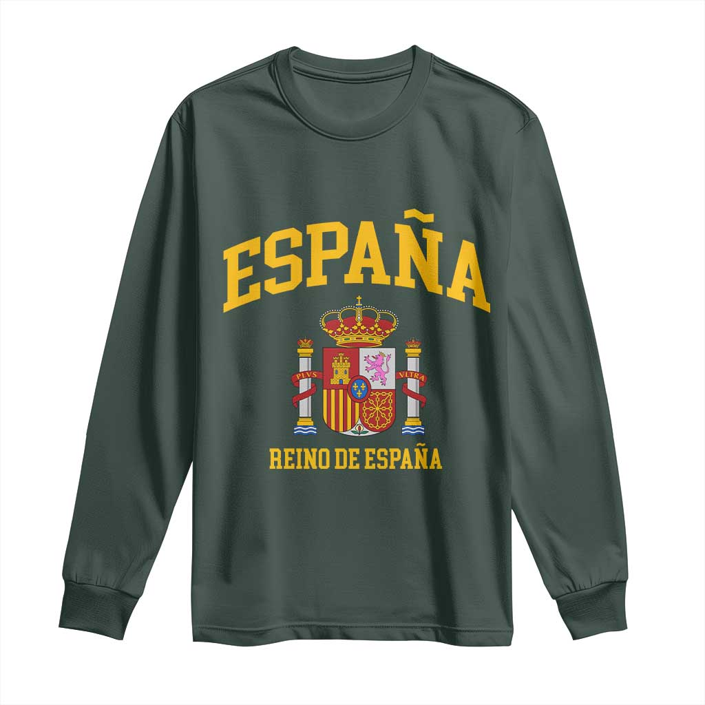 Spain Reino De Espana Long Sleeve Shirt Vintage Spanish Flag Coat of Arms