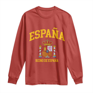 Spain Reino De Espana Long Sleeve Shirt Vintage Spanish Flag Coat of Arms