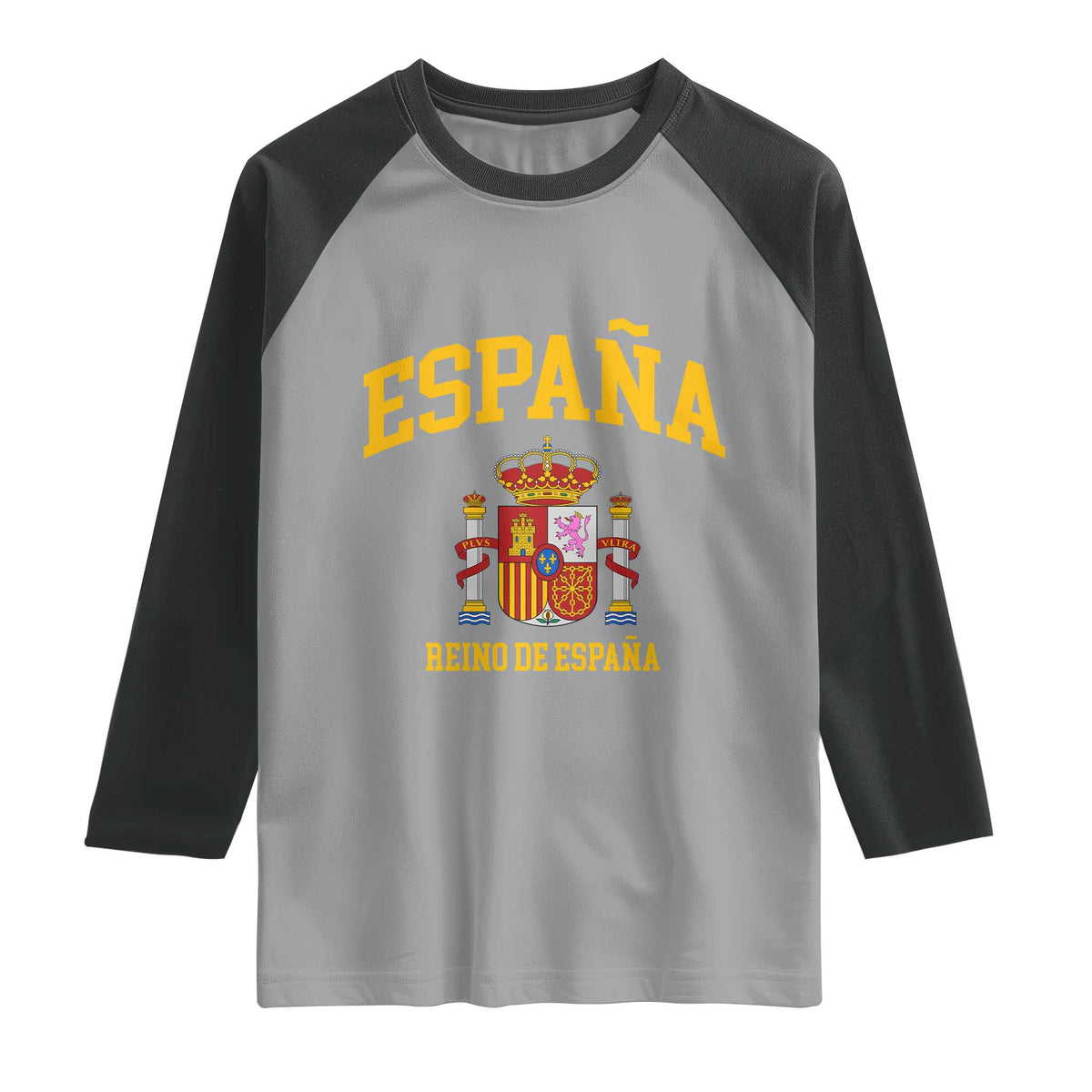 Spain Reino De Espana Raglan Shirt Vintage Spanish Flag Coat of Arms