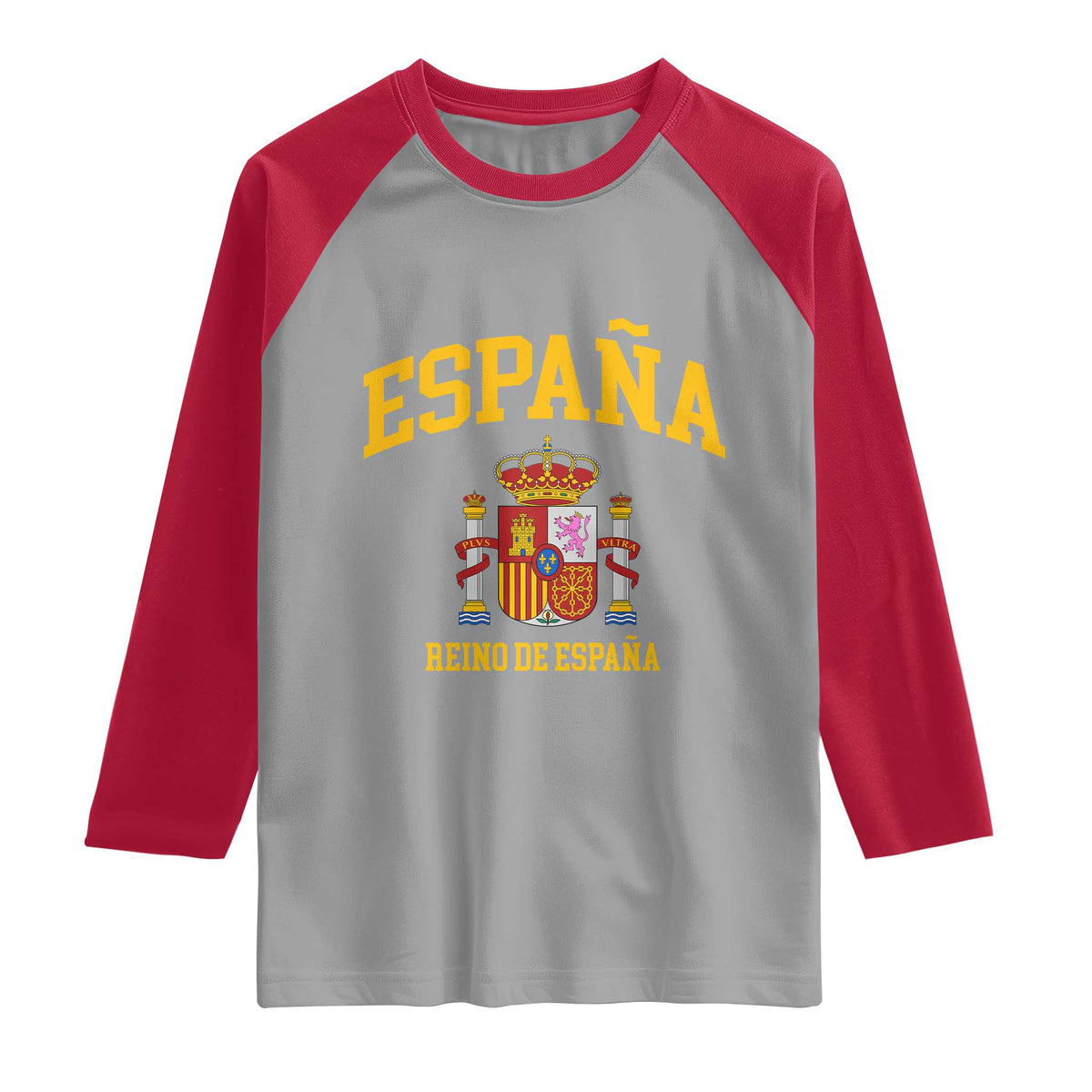 Spain Reino De Espana Raglan Shirt Vintage Spanish Flag Coat of Arms