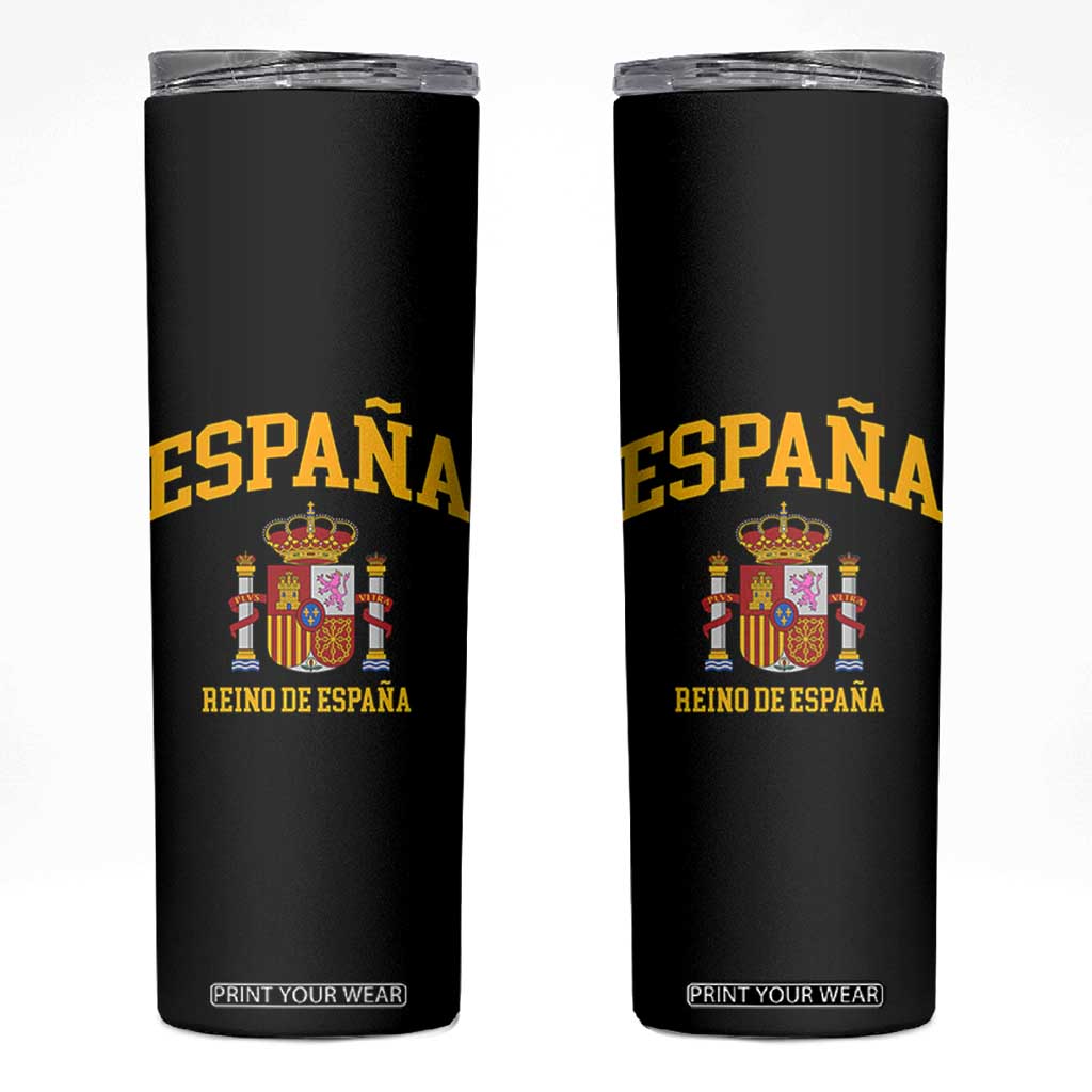 Spain Reino De Espana Skinny Tumbler Vintage Spanish Flag Coat of Arms