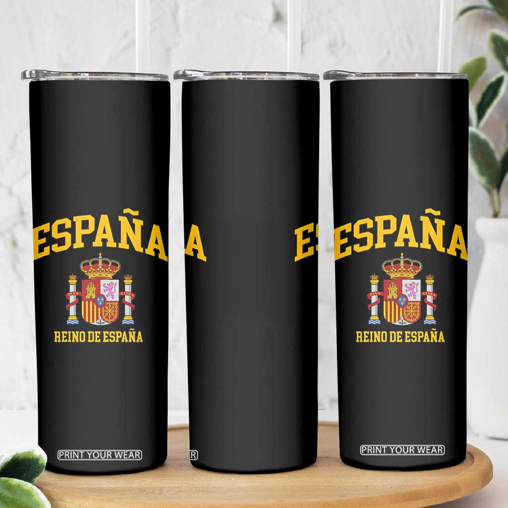 Spain Reino De Espana Skinny Tumbler Vintage Spanish Flag Coat of Arms
