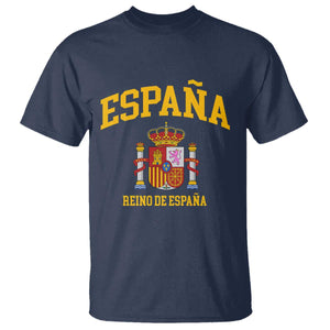 Spain Reino De Espana T Shirt Vintage Spanish Flag Coat of Arms