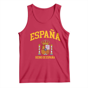 Spain Reino De Espana Tank Top Vintage Spanish Flag Coat of Arms