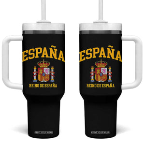 Spain Reino De Espana Tumbler With Handle Vintage Spanish Flag Coat of Arms