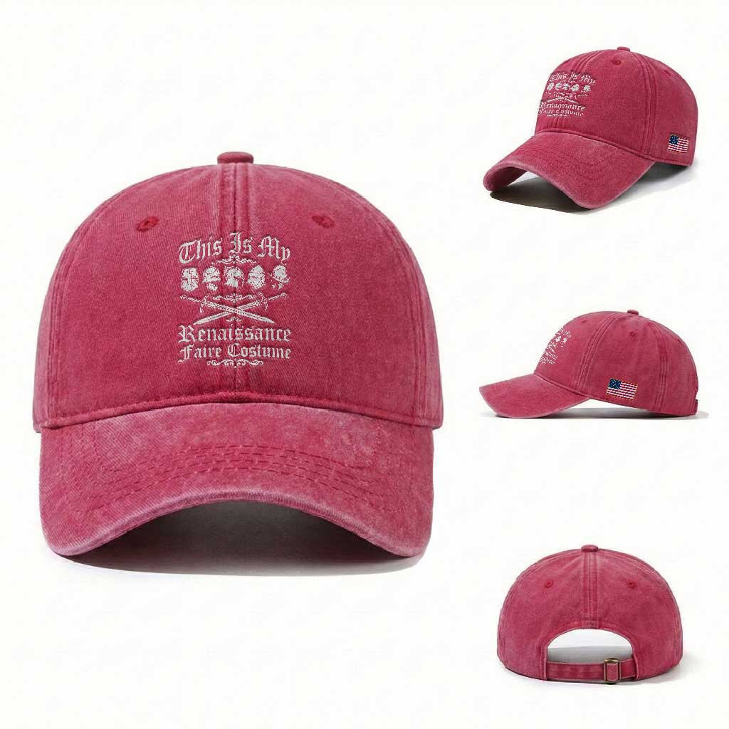 This Is My Renaissance Faire Costume Washed Cotton Baseball Cap Funny Medieval History Lover Festival