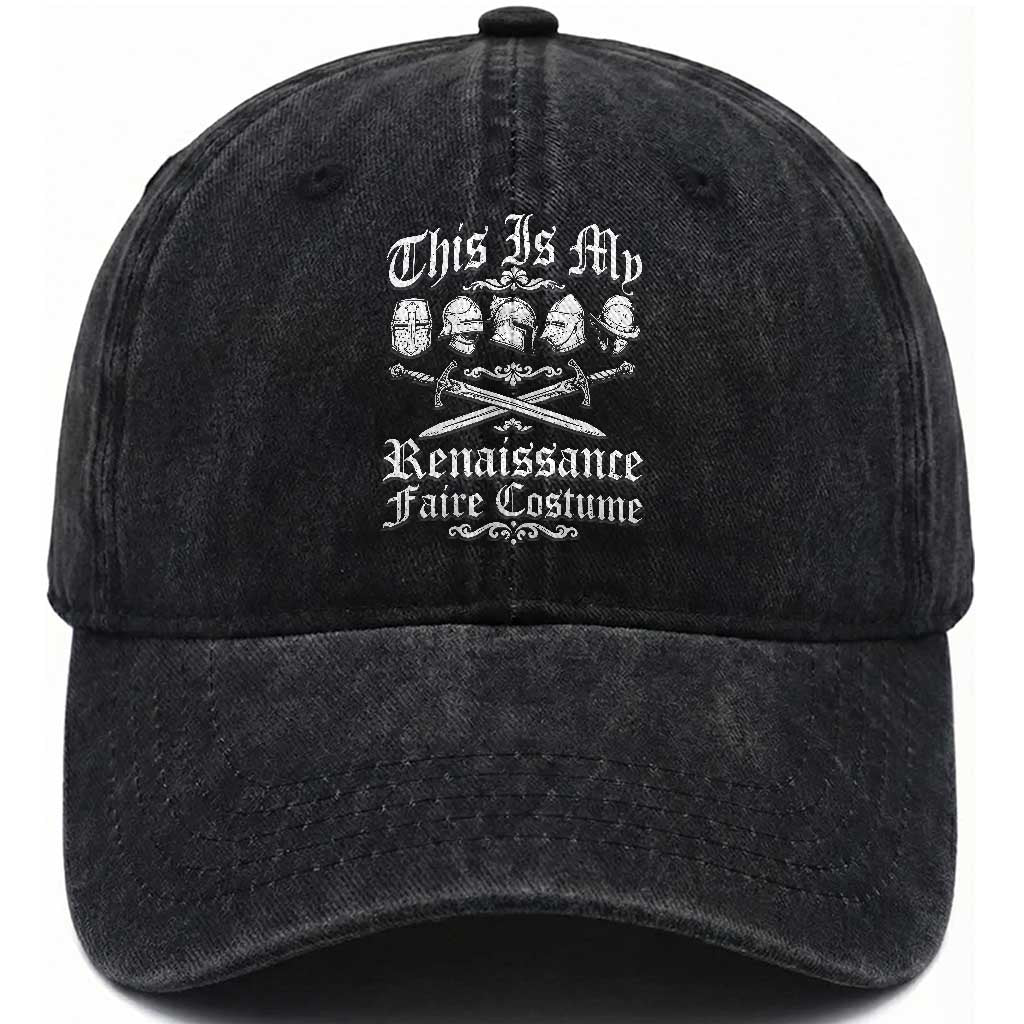 This Is My Renaissance Faire Costume Washed Cotton Baseball Cap Funny Medieval History Lover Festival TS11 Print Your Wear