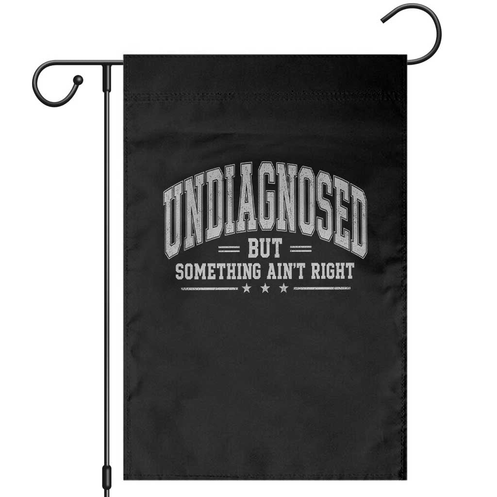 Undiagnosed But Something Ain't Right Garden Flag Funny Saying TS11 Black Print Your Wear