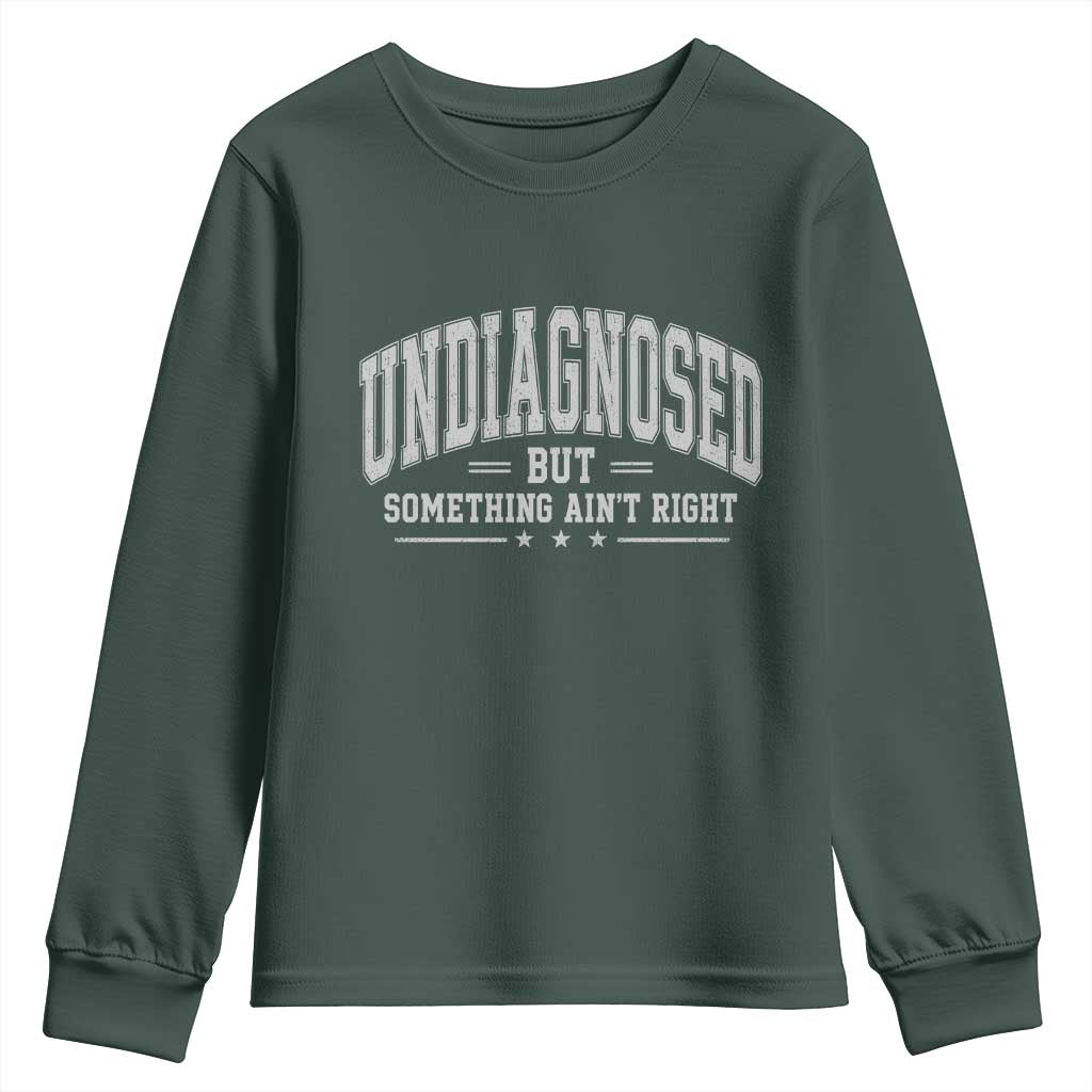 Undiagnosed But Something Ain't Right Youth Sweatshirt Funny Saying