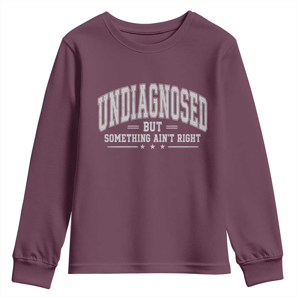 Undiagnosed But Something Ain't Right Youth Sweatshirt Funny Saying