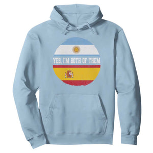 Spanish Argentinian Roots Hoodie Yes I'm Both Of Them Vintage Spain Argentina Half Flag