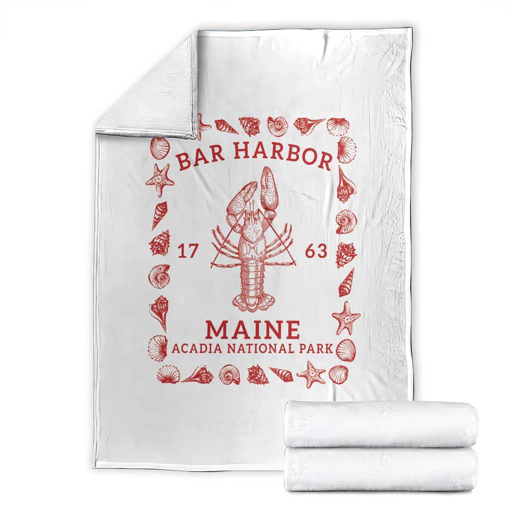 Bar Harbor Maine Lobster Acadia National Park 1763 Throw Blanket TS11 White Print Your Wear
