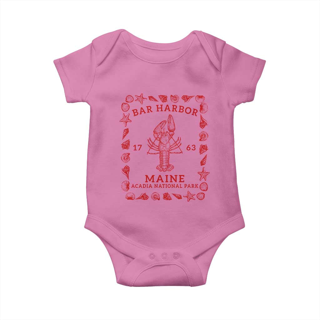 Bar Harbor Maine Lobster Acadia National Park 1763 Baby Onesie