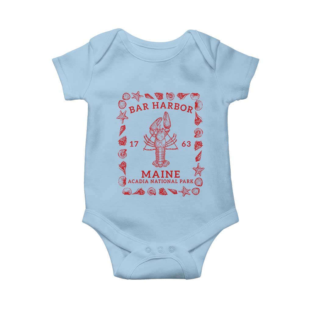 Bar Harbor Maine Lobster Acadia National Park 1763 Baby Onesie