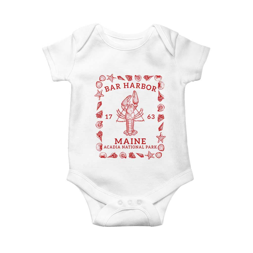 Bar Harbor Maine Lobster Acadia National Park 1763 Baby Onesie TS11 White Print Your Wear