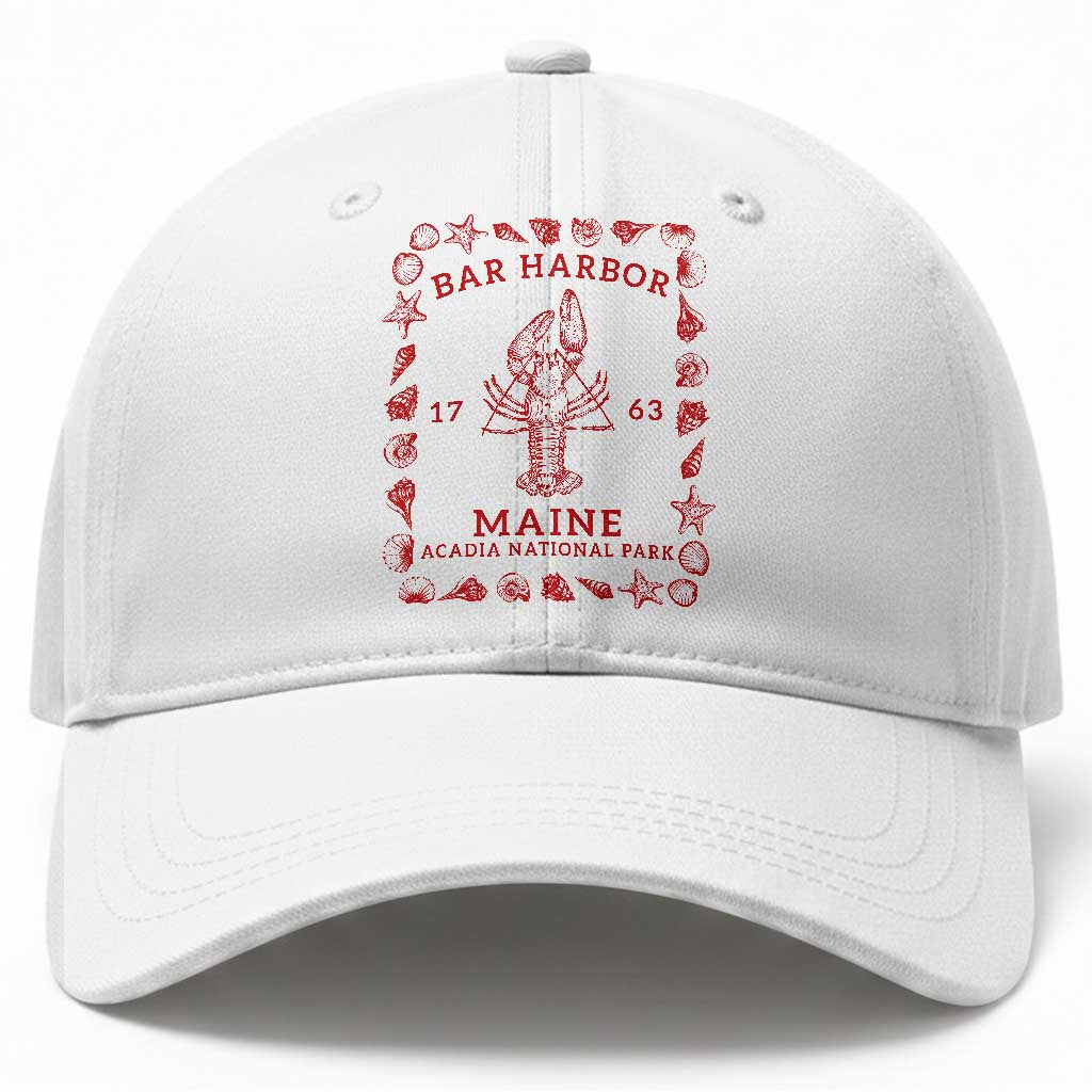 Bar Harbor Maine Lobster Acadia National Park 1763 Baseball Cap TS11 Print Your Wear
