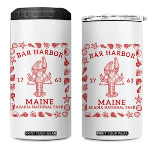 Bar Harbor Maine Lobster Acadia National Park 1763 4 in 1 Can Cooler Tumbler