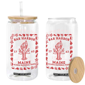 Bar Harbor Maine Lobster Acadia National Park 1763 Glass Can