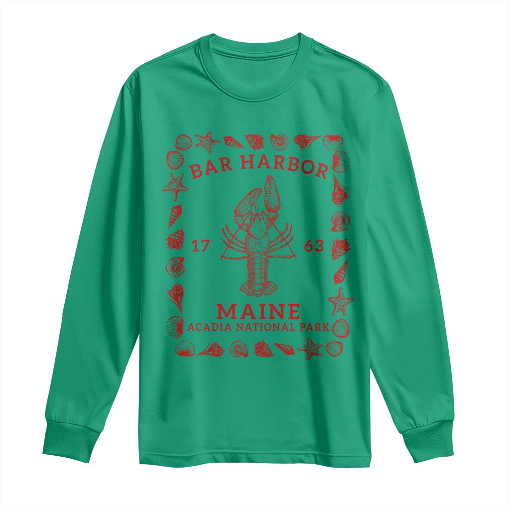 Bar Harbor Maine Lobster Acadia National Park 1763 Long Sleeve Shirt