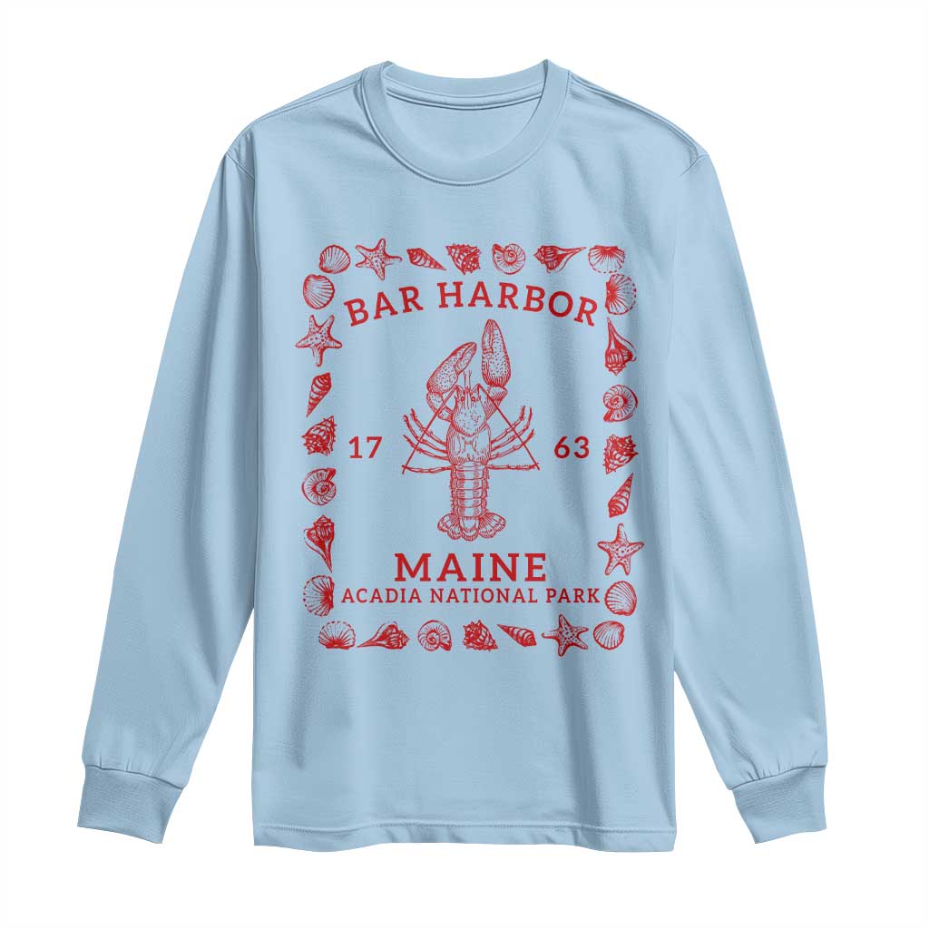 Bar Harbor Maine Lobster Acadia National Park 1763 Long Sleeve Shirt