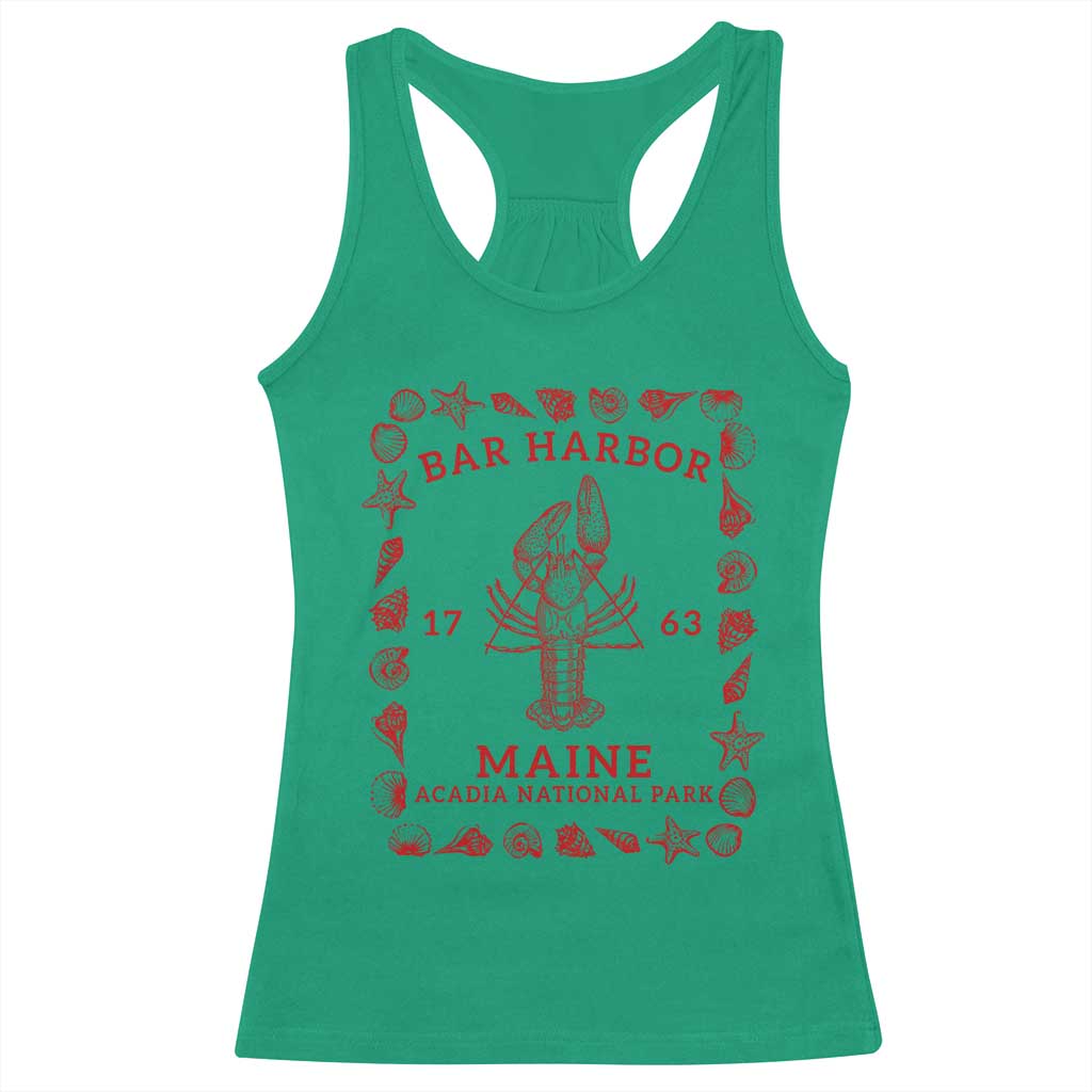 Bar Harbor Maine Lobster Acadia National Park 1763 Racerback Tank Top