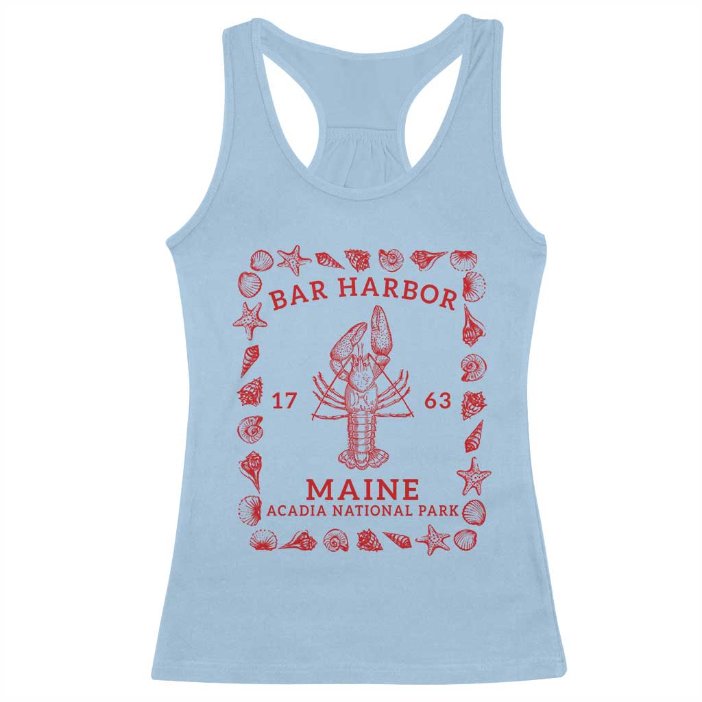 Bar Harbor Maine Lobster Acadia National Park 1763 Racerback Tank Top