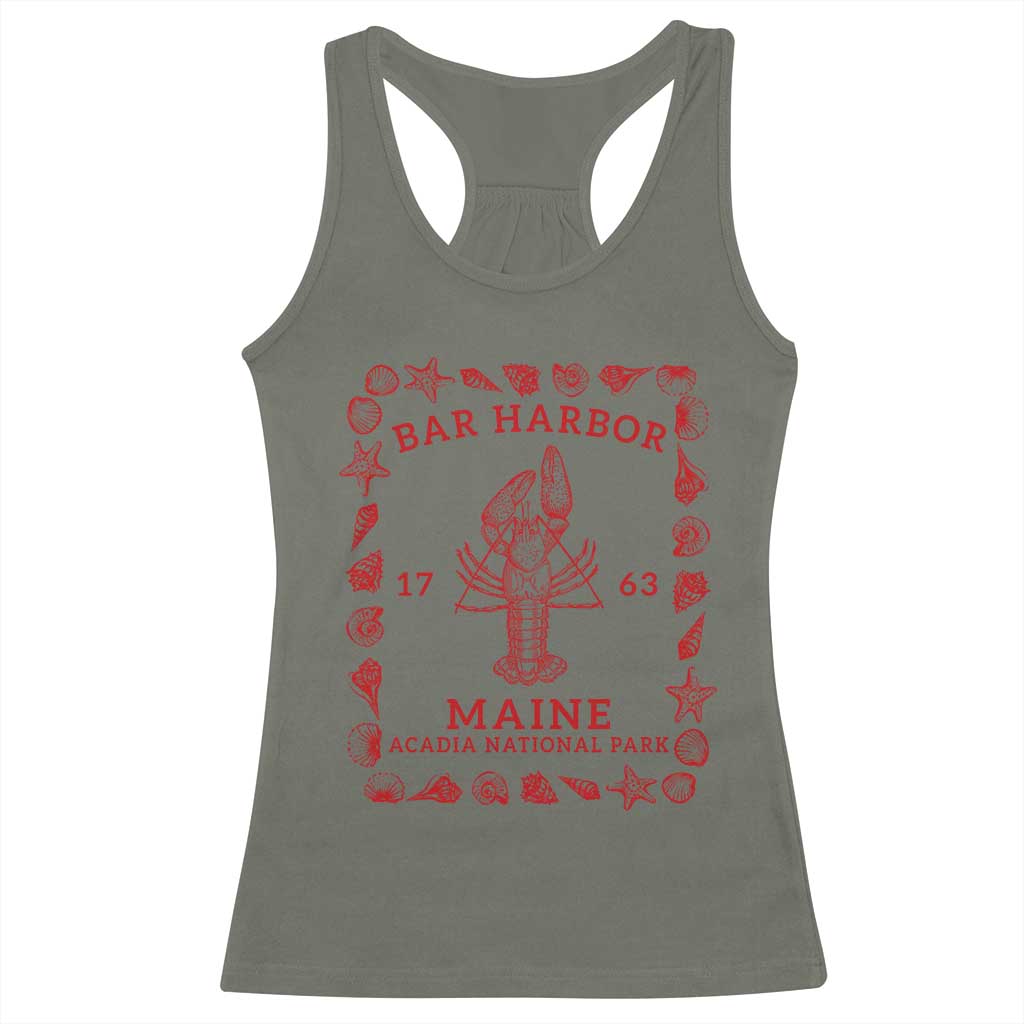 Bar Harbor Maine Lobster Acadia National Park 1763 Racerback Tank Top