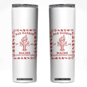 Bar Harbor Maine Lobster Acadia National Park 1763 Skinny Tumbler