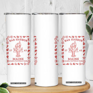 Bar Harbor Maine Lobster Acadia National Park 1763 Skinny Tumbler